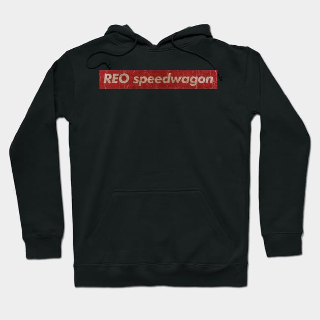 REO speedwagon - simple red vintage Hoodie by GLOBALARTWORD